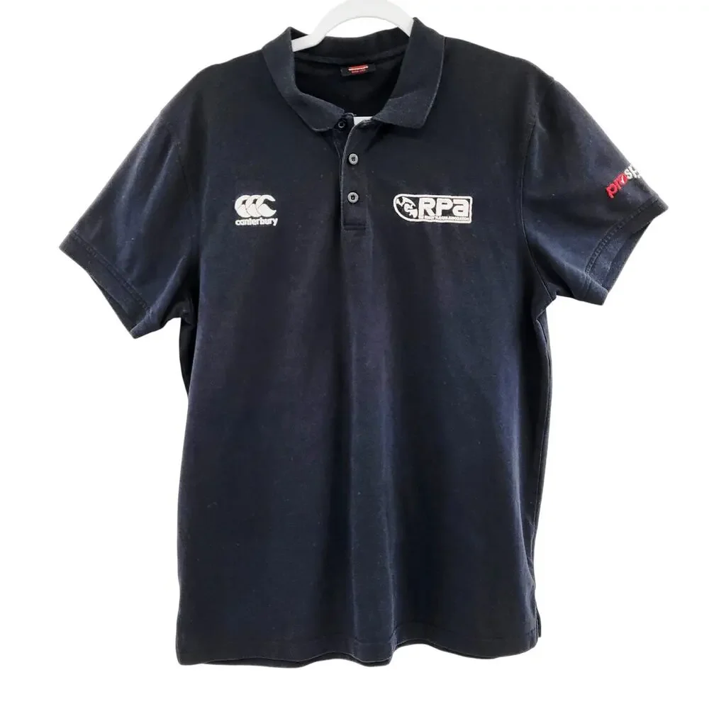 Canterbury of New Zealand Prosport RPA Rugby Black Polo Shirt Men's Size 2XL